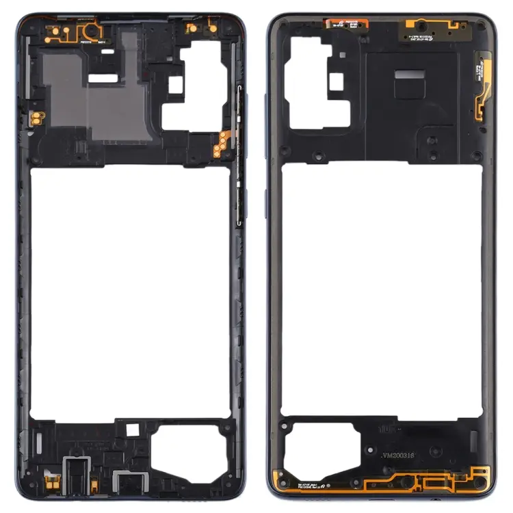 For Samsung Galaxy A71 Middle Frame Bezel Plate (Black)