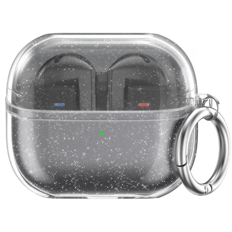 For Samsung Galaxy Buds 3 / 3 Pro AhaStyle WG162 Shock-Resistant TPU Earphone Case(Transparent Glitter)