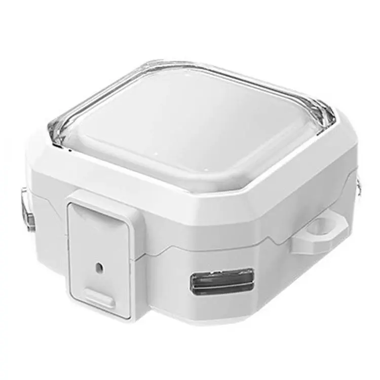 For Samsung Galaxy Buds 4 / 4 Pro Armour Style Buckle Full Coverage Shockproof Transparent Earphone Case(Transparent White)