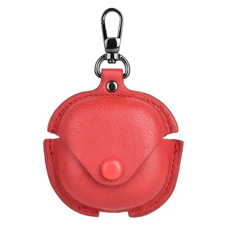 For Samsung Galaxy Buds Core Business Leather Bluetooth Earphone Protective Case with Hook(Red)