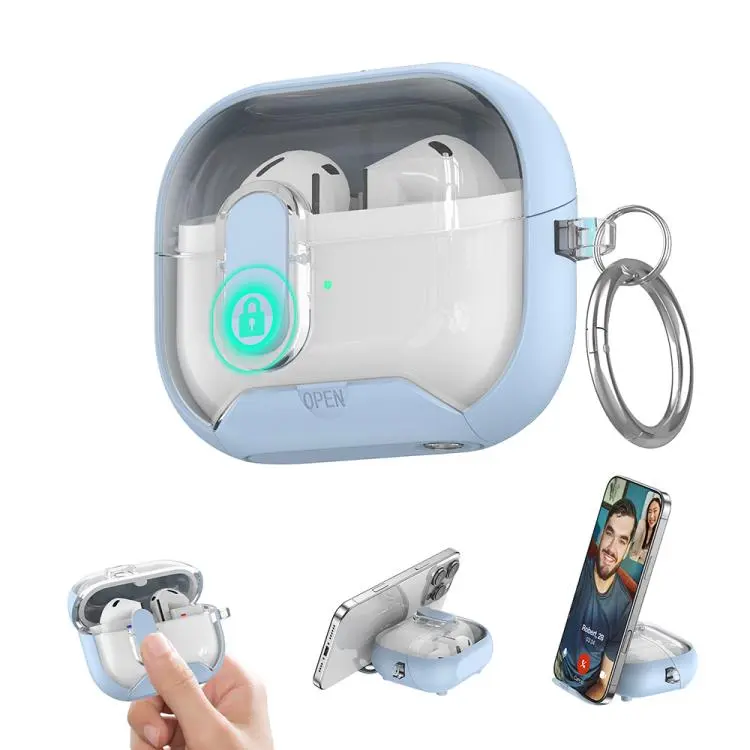 For Samsung Galaxy Buds3 / 3 Pro XDcase Starlink Series Magnetic Earphone Case with Holder & Security Lock(Blue)