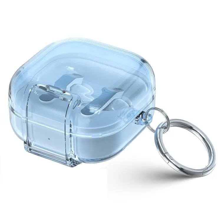 For Samsung Galaxy Buds4 / 4 Pro Starry Security Lock Earphone Case with Holder & Keyring(Blue)