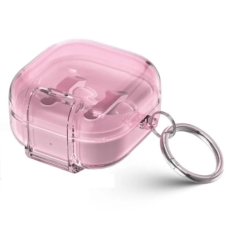 For Samsung Galaxy Buds4 / 4 Pro Starry Security Lock Earphone Case with Holder & Keyring(Pink)