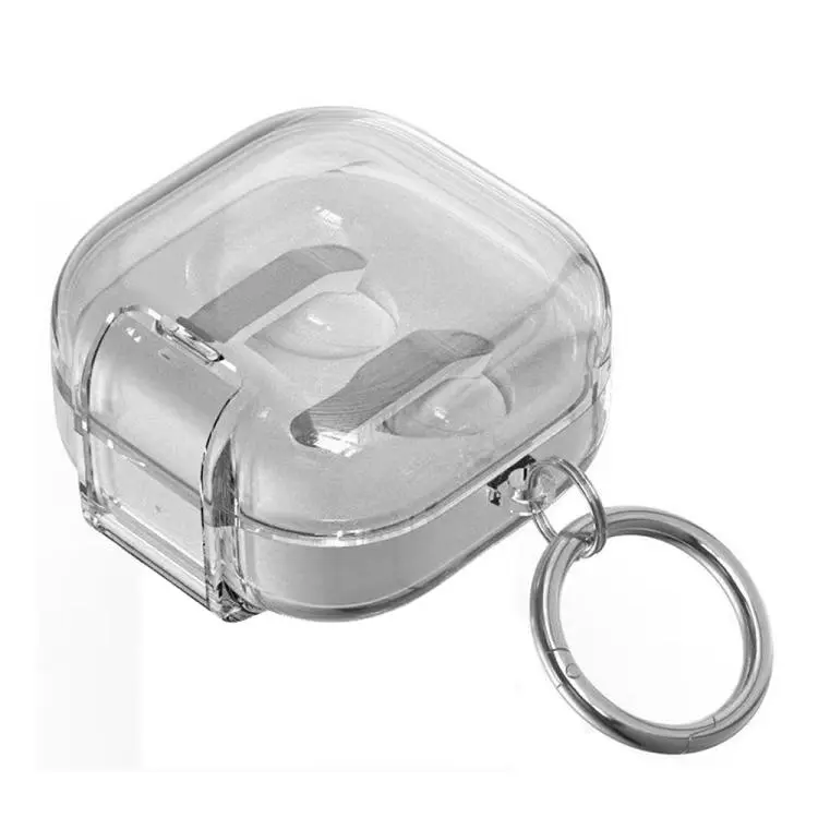 For Samsung Galaxy Buds4 / 4 Pro Starry Security Lock Earphone Case with Holder & Keyring(Transparent)