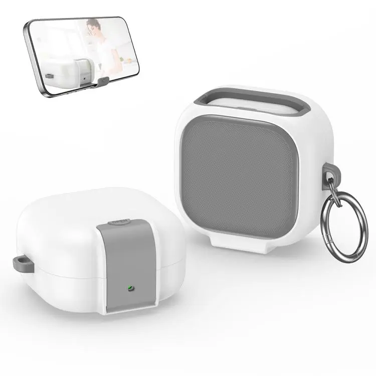 For Samsung Galaxy Buds4 / 4 Pro XDcase Armor Full-body Earphone Case with Hook & Security Lock(White)