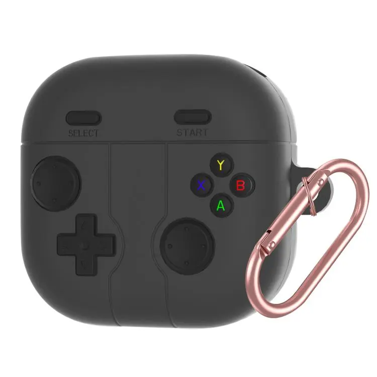 For Samsung Galaxy Buds4 / 4 Pro XDcase Retro Game Console Style Silicone Earbuds Case(Black)