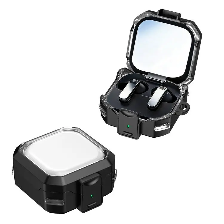 For Samsung Galaxy Buds4 / 4 Pro XDcase Rugged Armor Clear View Earphone Case(Black)