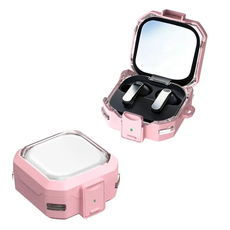 For Samsung Galaxy Buds4 / 4 Pro XDcase Rugged Armor Clear View Earphone Case(Pink)