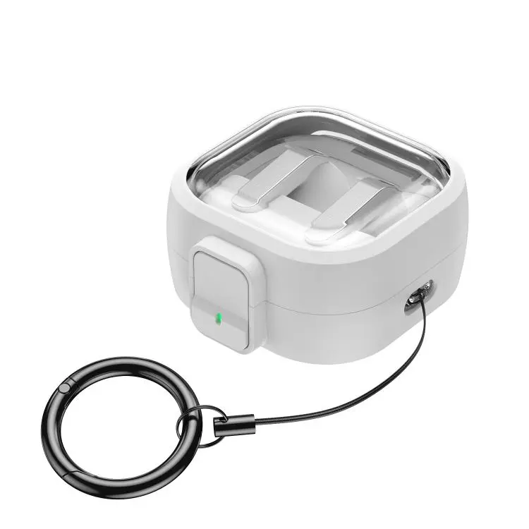 For Samsung Galaxy Buds4 / Buds4 Pro Clear Color Snap Closure PC Earphones Protective Case(White)