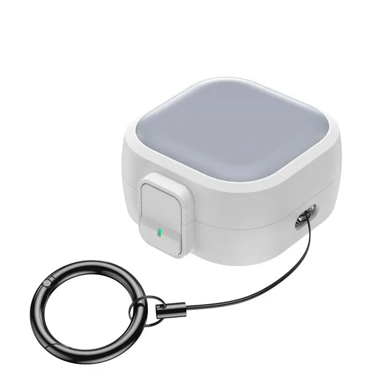 For Samsung Galaxy Buds4 / Buds4 Pro Solid Color Snap Closure PC Earphones Protective Case(White Gray)