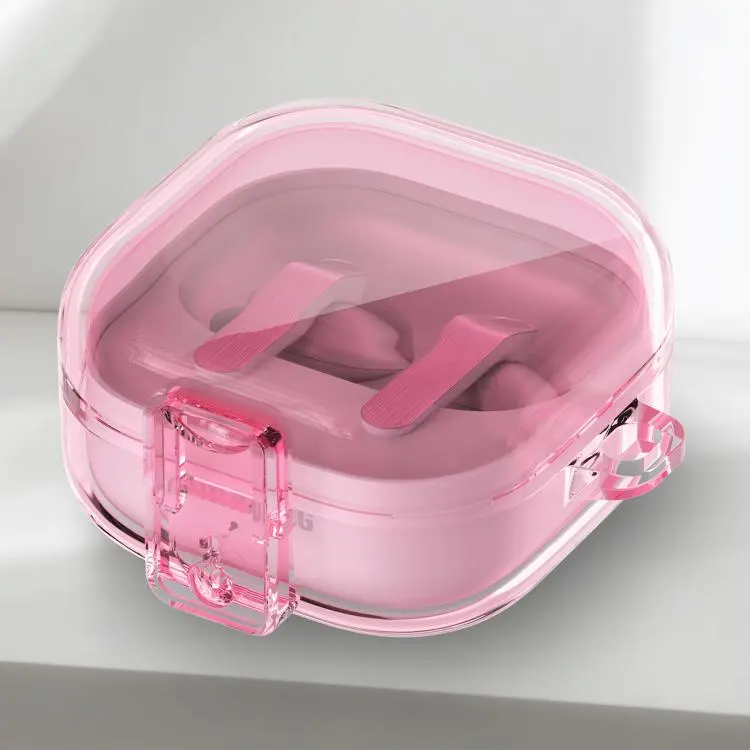 For Samsung Galaxy Buds4 / Buds4 Pro Transparent Wireless Earphones Case(Pink)