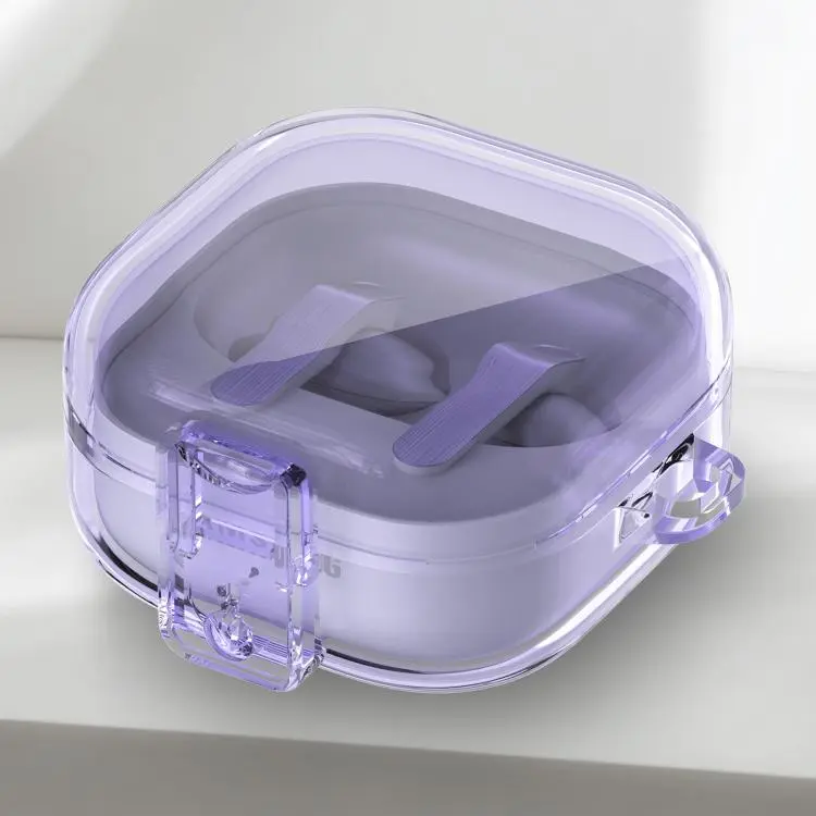 For Samsung Galaxy Buds4 / Buds4 Pro Transparent Wireless Earphones Case(Purple)