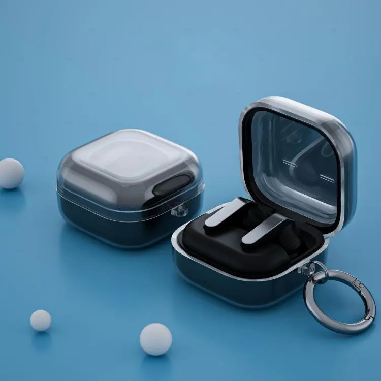 For Samsung Galaxy Buds4 pro Transparent Bluetooth Earphone Case(Transparent Black)