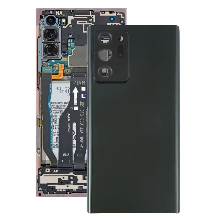 For Samsung Galaxy Note20 Ultra Battery Back Cover with Camera Lens Frame (Black)