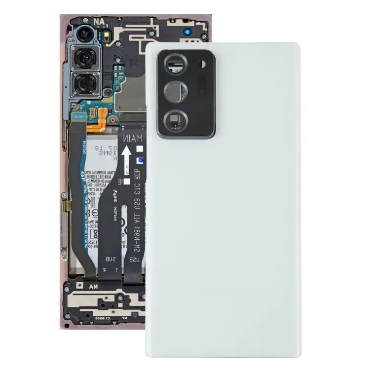 For Samsung Galaxy Note20 Ultra Battery Back Cover with Camera Lens Frame (White)