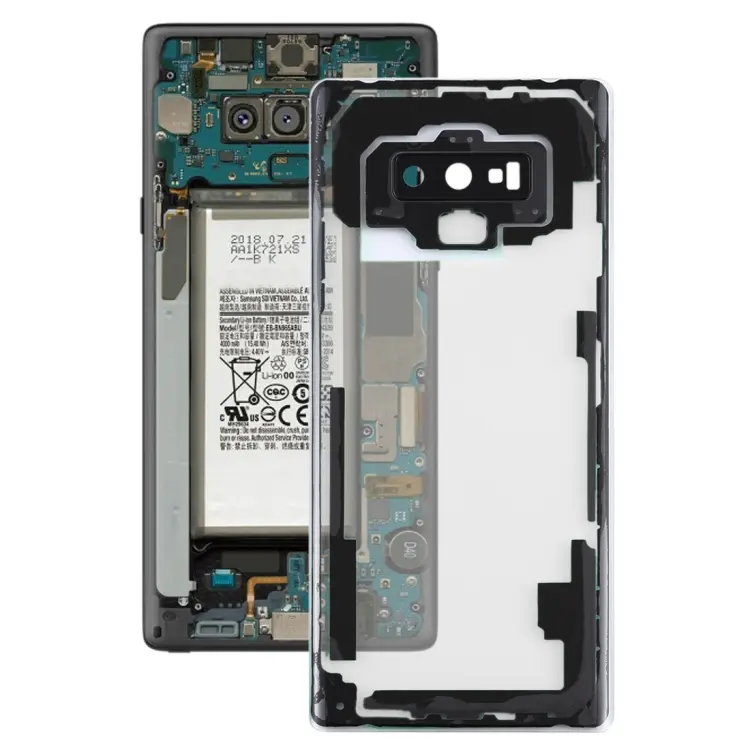 For Samsung Galaxy Note9 / N960D N960F Transparent Battery Back Cover with Camera Lens Frame (Transparent)
