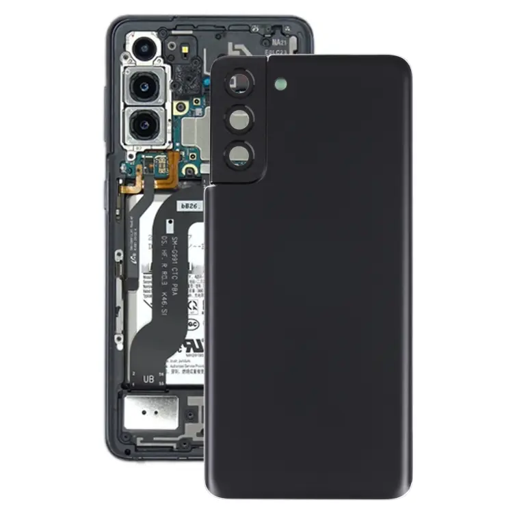 For Samsung Galaxy S21+ 5G Battery Back Cover with Camera Lens Frame (Black)
