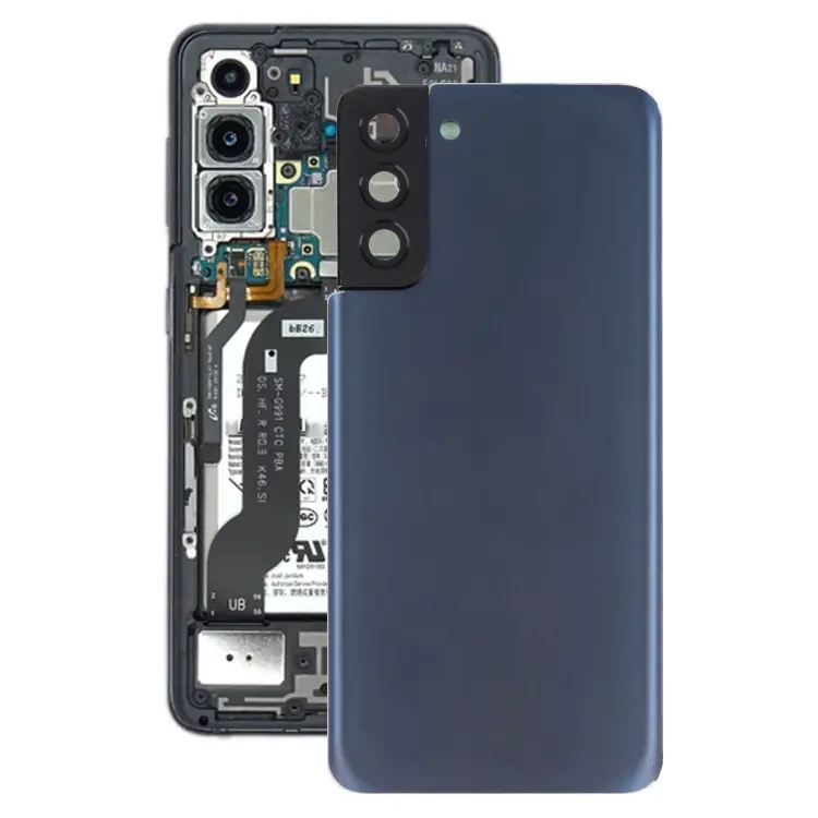 For Samsung Galaxy S21+ 5G Battery Back Cover with Camera Lens Frame (Blue)