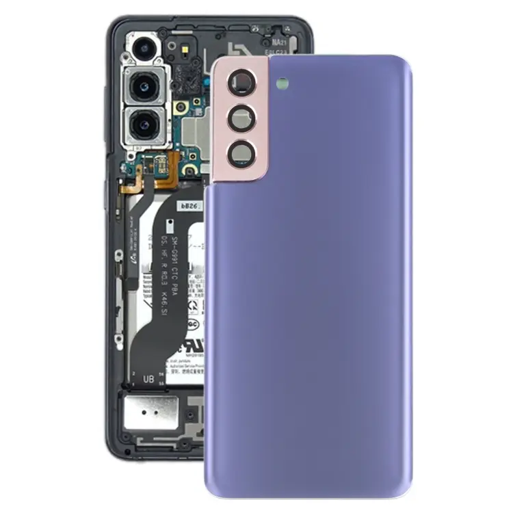For Samsung Galaxy S21+ 5G Battery Back Cover with Camera Lens Frame (Purple)
