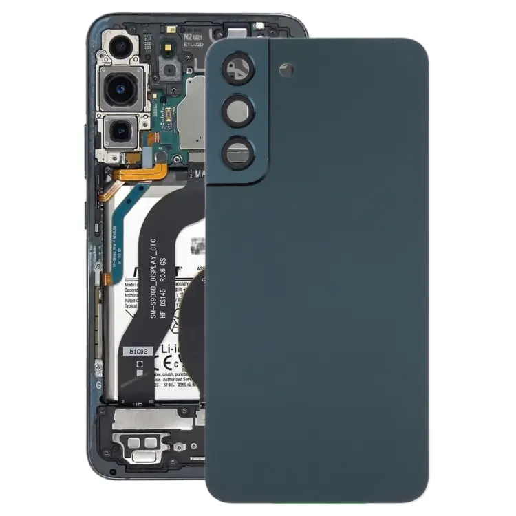 For Samsung Galaxy S22+ 5G SM-S906B Battery Back Cover with Camera Lens Frame (Green)