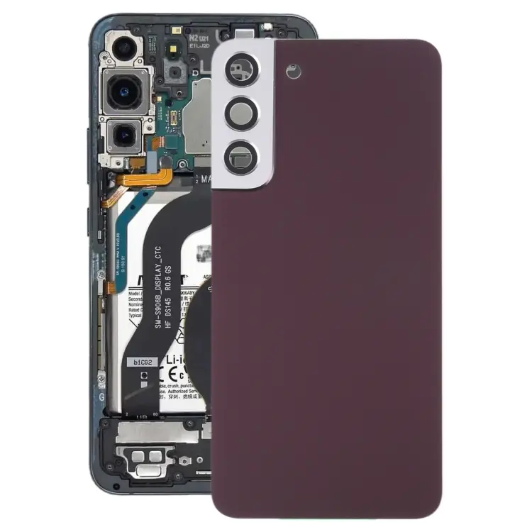 For Samsung Galaxy S22+ 5G SM-S906B Battery Back Cover with Camera Lens Frame (Purple)