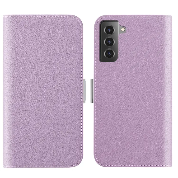 For Samsung Galaxy S23+ 5G Candy Color Litchi Texture Leather Phone Case(Light Purple)