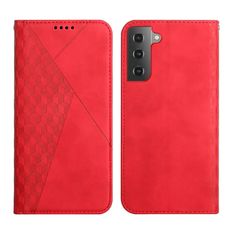 For Samsung Galaxy S23+ 5G Diamond Splicing Skin Feel Magnetic Leather Phone Case(Red)
