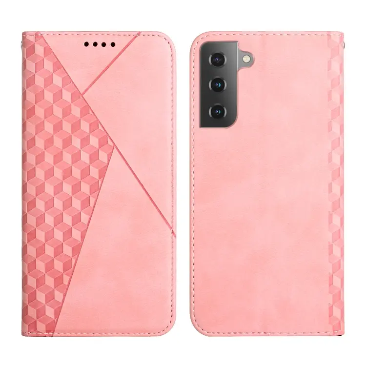 For Samsung Galaxy S23+ 5G Diamond Splicing Skin Feel Magnetic Leather Phone Case(Rose Gold)