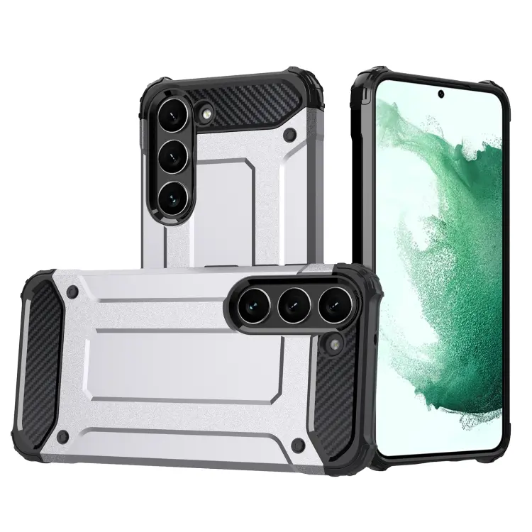For Samsung Galaxy S23+ 5G Magic Armor TPU Hard PC Phone Case(Silver)
