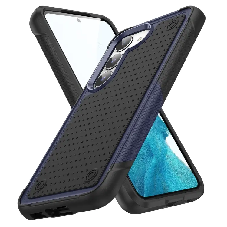 For Samsung Galaxy S23+ 5G PC + TPU Shockproof Protective Phone Case(Blue+Black)