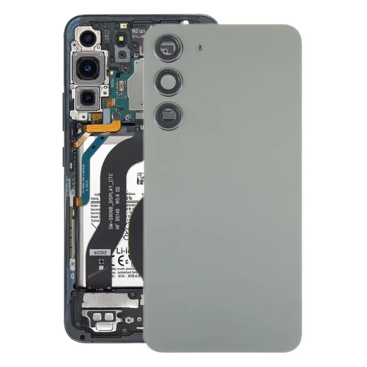 For Samsung Galaxy S23+ SM-S916B OEM Glass Battery Back Cover with Camera Lens Frame(Green)