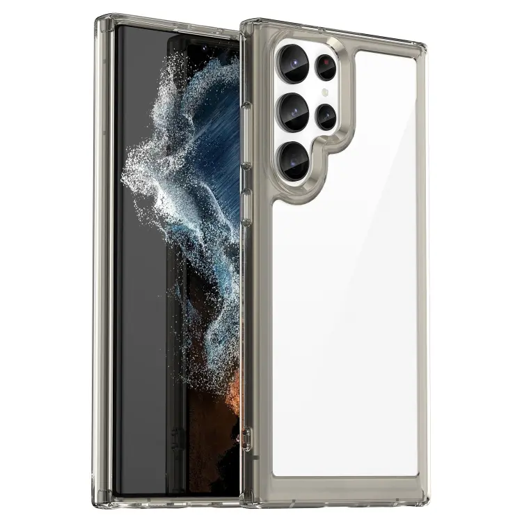 For Samsung Galaxy S23 Ultra 5G Colorful Series Acrylic + TPU Phone Case(Transparent Grey)