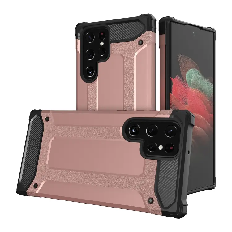 For Samsung Galaxy S23 Ultra 5G Magic Armor TPU Hard PC Phone Case(Rose Gold)
