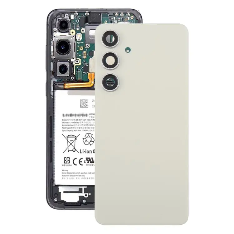 For Samsung Galaxy S24 FE SM-S721B OEM Battery Back Cover with Camera Lens Frame(Light Yellow)