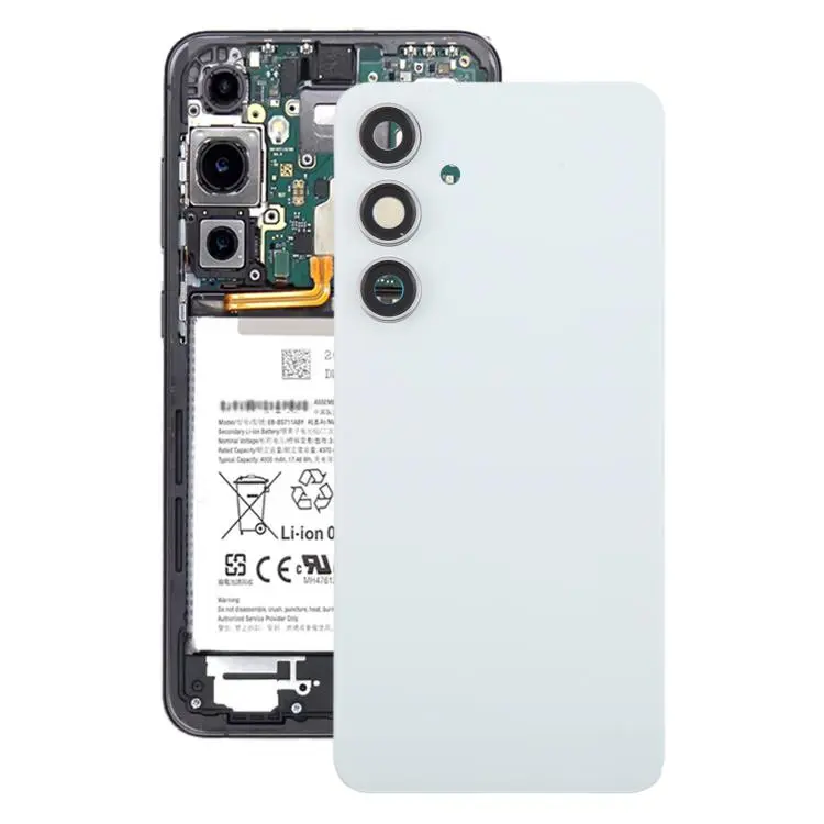 For Samsung Galaxy S24 FE SM-S721B OEM Battery Back Cover with Camera Lens Frame(White)