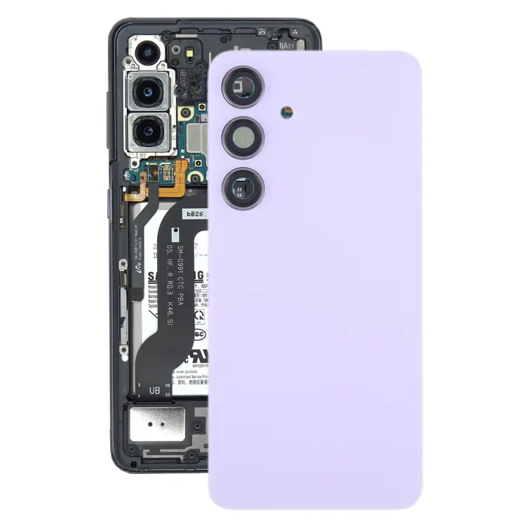 For Samsung Galaxy S24 SM-S921B OEM Battery Back Cover with Camera Lens Frame(Light Purple)