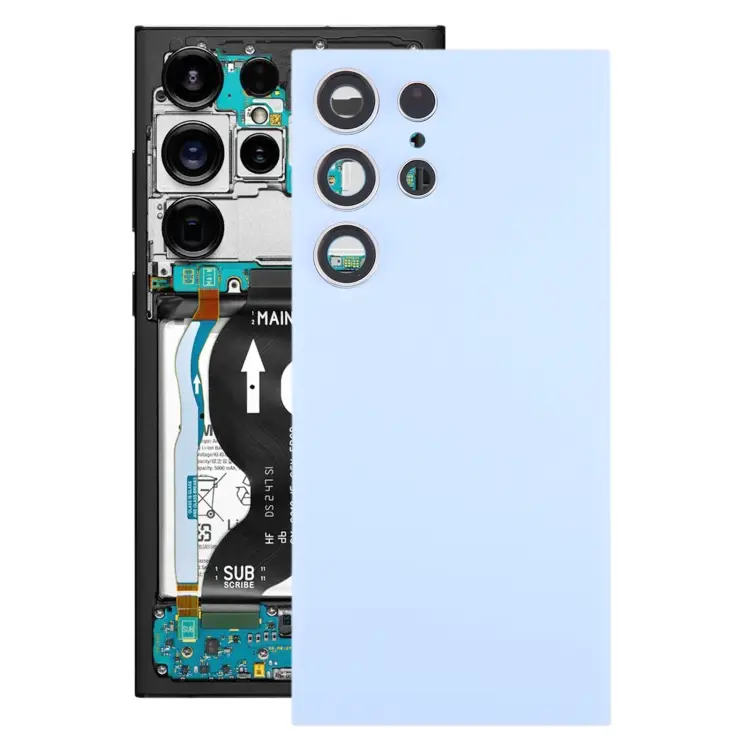 For Samsung Galaxy S24 Ultra SM-S928B OEM Battery Back Cover with Camera Lens Frame(Blue)