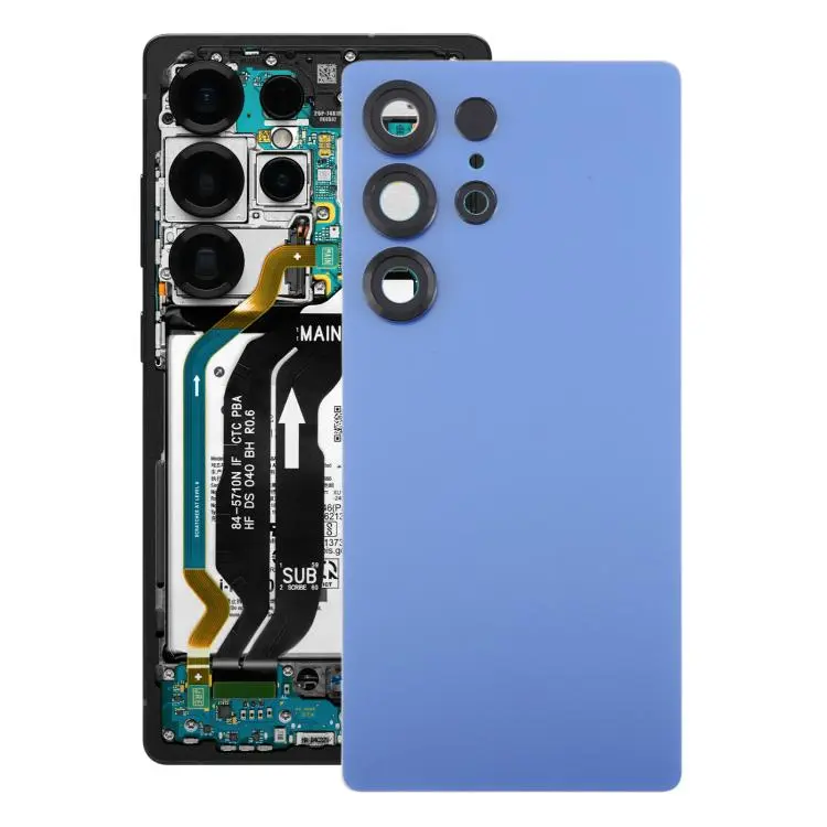 For Samsung Galaxy S25 Ultra SM-S938 OEM Battery Back Cover with Camera Lens Frame(Sea Blue)