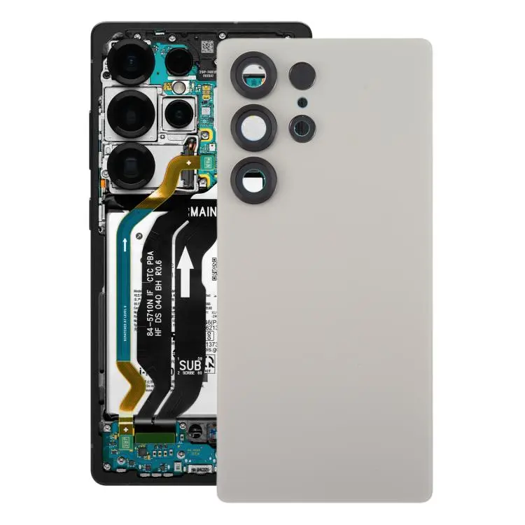 For Samsung Galaxy S25 Ultra SM-S938 OEM Battery Back Cover with Camera Lens Frame(Silver)