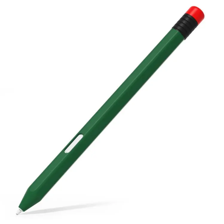 For Samsung Galaxy Tab S11 / S11 Ultra Anti-roll Silicone Protective Stylus Pen Case(Green)