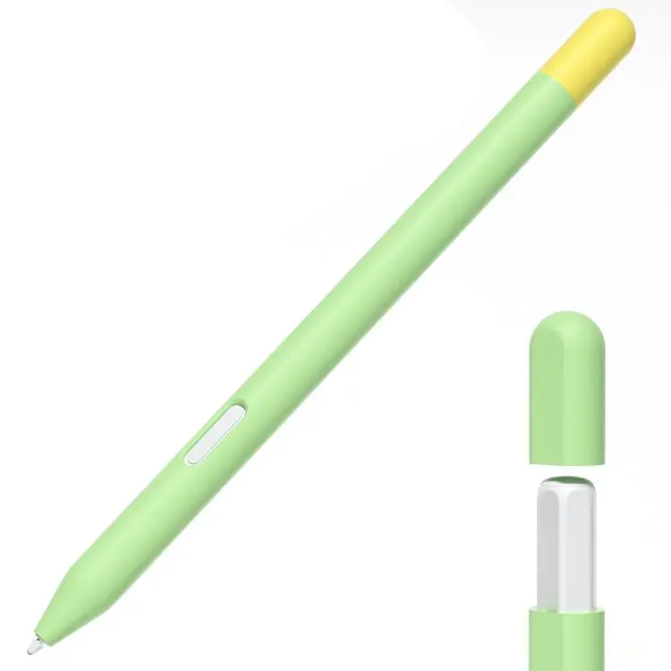 For Samsung Galaxy Tab S11 / S11 Ultra Stylus Pen Contrast Color Silicone Protective Case(Green)