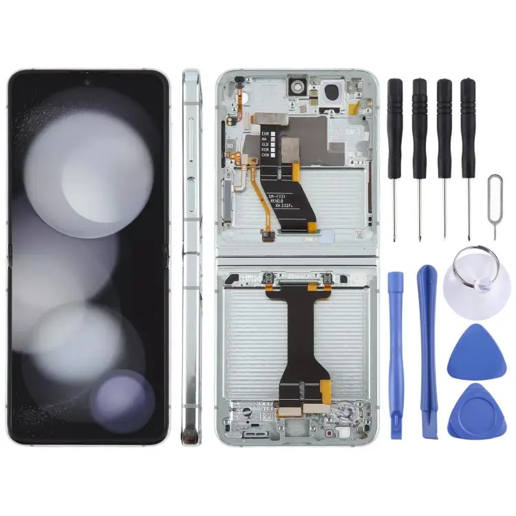 For Samsung Galaxy Z Flip5 SM-F731 Original LCD Screen Digitizer Full Assembly with Frame (Green)