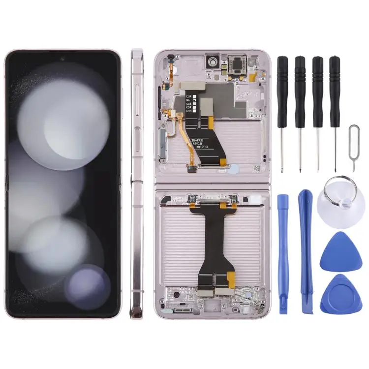 For Samsung Galaxy Z Flip5 SM-F731 Original LCD Screen Digitizer Full Assembly with Frame (Purple)