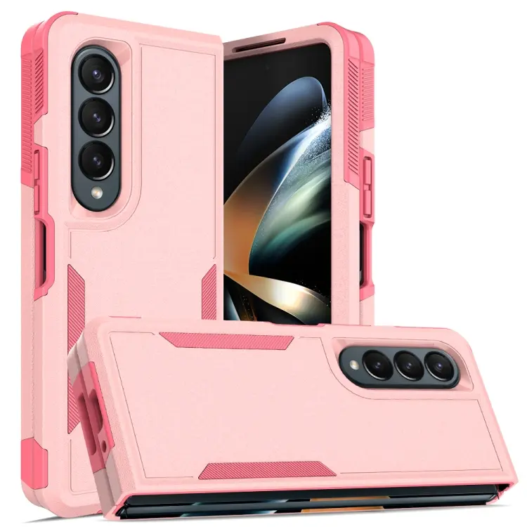 For Samsung Galaxy Z Fold4 2 in 1 PC + TPU Shockproof Phone Case(Pink)
