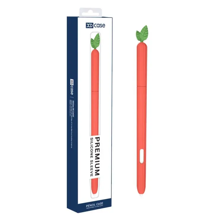 For Samsung Tab S6 Lite S Pen XDcase Fruit & Veggie Anti-Slip Silicone Stylus Pen Sleeve(Strawberry)
