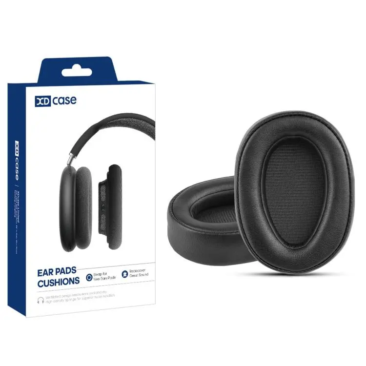 For Sony MDR-100ABN / WH-H900N XDcase 1 Pair Protein Leather Headset Replacement Ear Pads with Prying Tool(Black Lambskin)