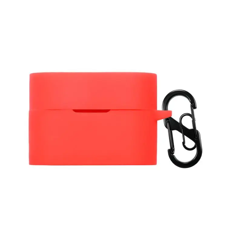 For Sony WF-1000XM6 Earphone Silicone Protective Case with Carabiner(Red)