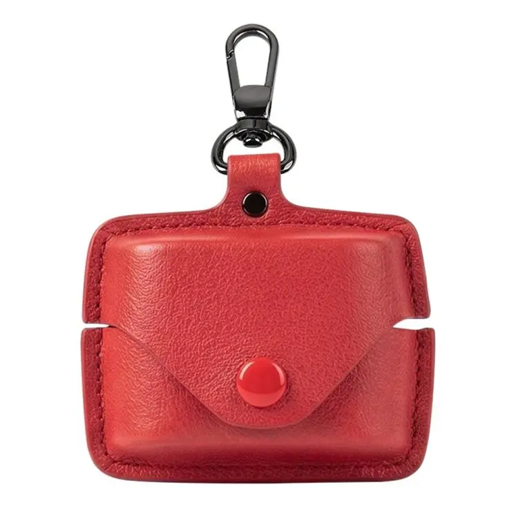 For Sony WF-1000XM6 Leather TWS Earphone Protective Case with Hook(Red)