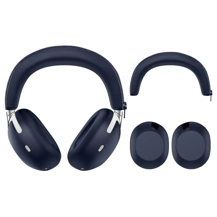 For Sony WH-1000XX Soft Silicone Over-Ear Headset Protective Case(Dark Blue)