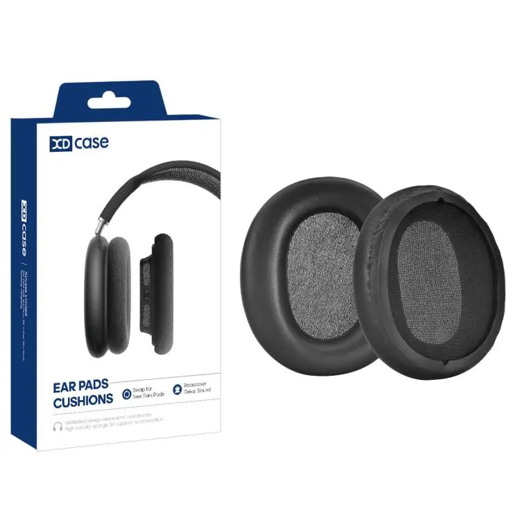For Sony WH-CH710N / CH720N XDcase 1 Pair Protein Leather Headset Replacement Ear Pads with Prying Tool(Black)